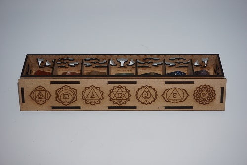 7 Chakra Pyramid + Engraved Box